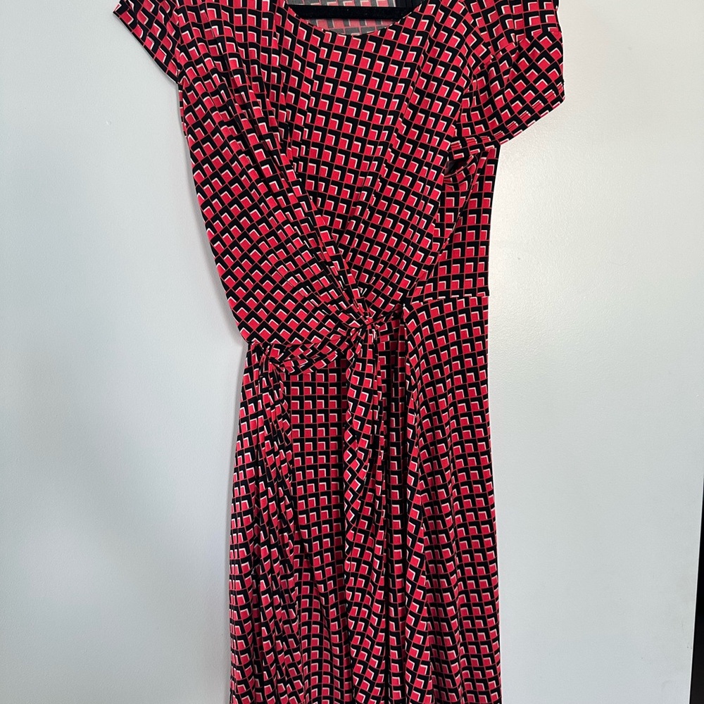 Stylish Michael kors Red and Black Patterned Dress